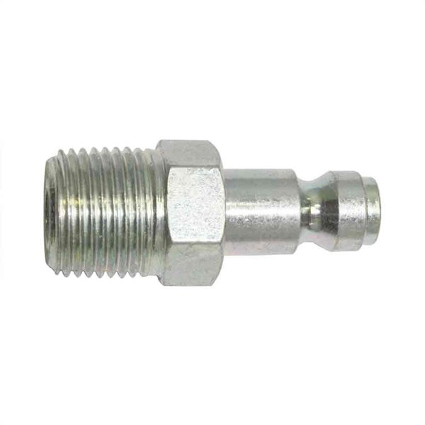 Interstate Pneumatics 1/4 Inch Automotive Steel Coupler Plug x 3/8 Inch Male NPT, PK 50 CPA461-50K